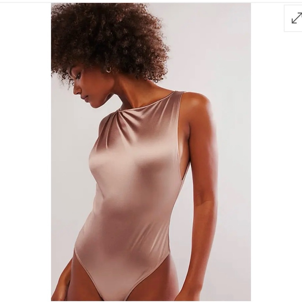 Free People Satin Bodysuit NWT Size S